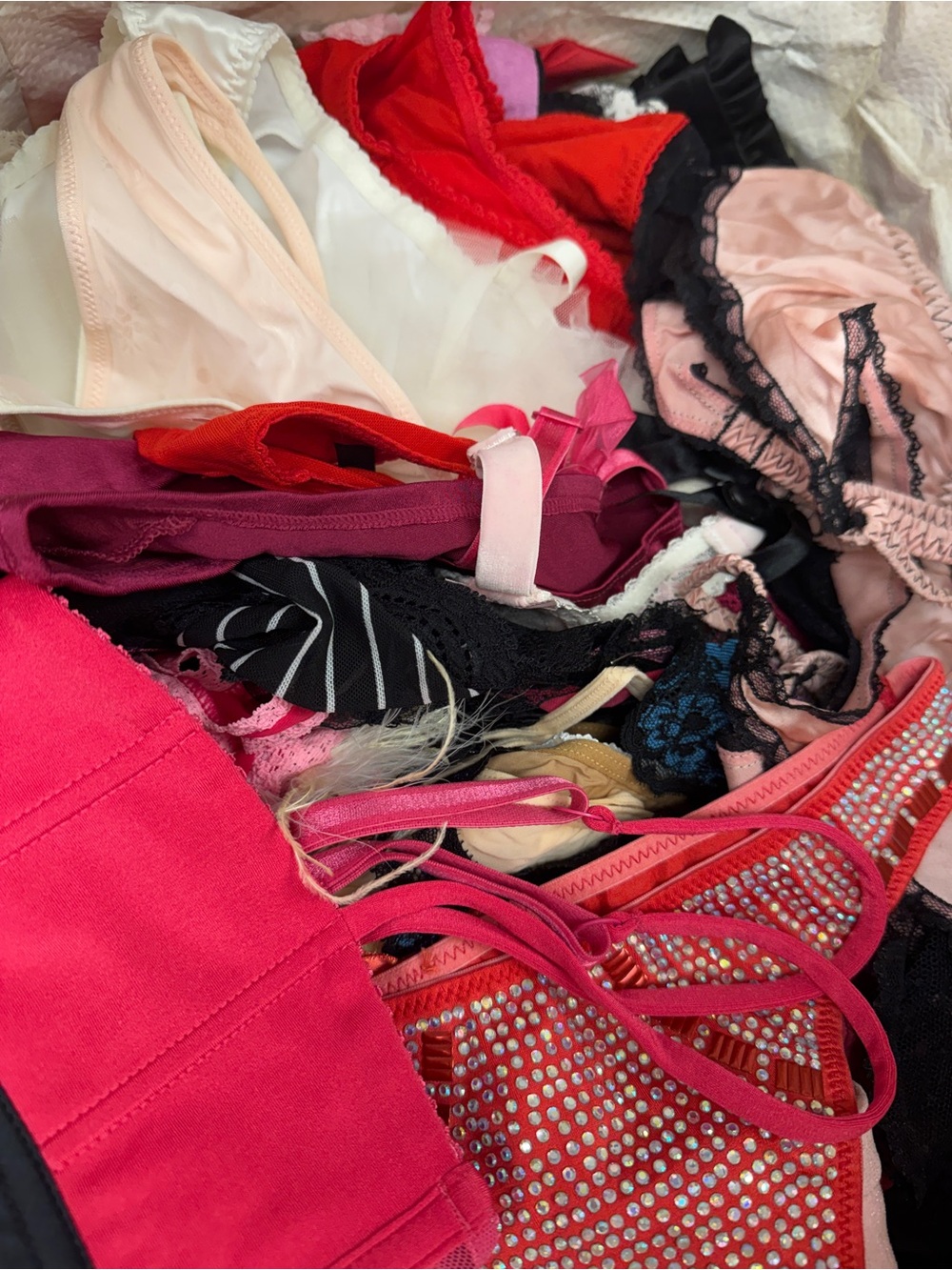 Victoria's Secret Mixed Lingerie Lot in Pink, Red, Black, Cream